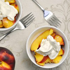 Nectarines with Vanilla Yogurt - Recipe photo by PinchandSwirl