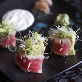 Tuna Tataki Rolls with Ginger Sauce - Recipe photo by the pescetarian and the pig