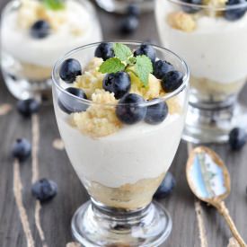 Cheesecake with Lime and Bluberry - Recipe photo by Happy Cook