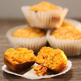 Sun-Dried Tomato Pesto Corn Muffins - Recipe photo by Barbaracooks
