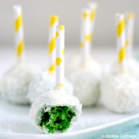 Pandan Cakepops - Recipe photo by Cookie Cottage