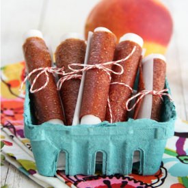 Strawberry Peach Fruit Leather - Recipe photo by eatdrinklove
