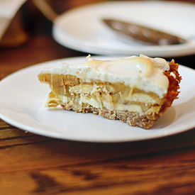 Banana Butterscotch Bourbon Pie - Recipe photo by bethcakes