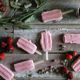 Strawberry Rose Paleta - Recipe photo by Nutrition Stripped