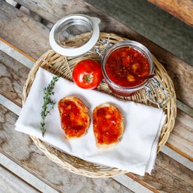 Heirloom Tomato & Thyme Jam - Recipe photo by heidisbridge
