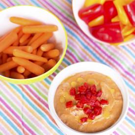 No Bean Roasted Red Pepper Hummus - Recipe photo by meatified