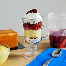 Strawberry Banana Cream Trifle - Recipe photo by Behind the Bites
