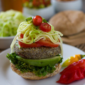 Bulgur and Lentil Vegan Burger - Recipe photo by foolproofliving.com