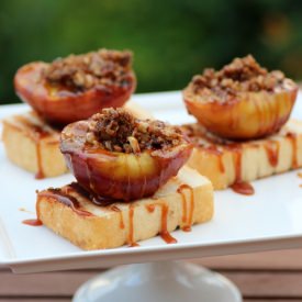 Grilled Peaches on Pound Cake - Recipe photo by PintSizedBaker