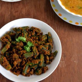 Besanwali Bhindi | Okra Curry - Recipe photo by Indian Khana
