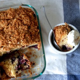 Blueberry Buckle Coffee Cake - Recipe photo by tworedbowls