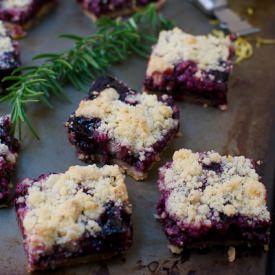 Blueberry Boysenberry Rosemary Bars - Recipe photo by buttercreamfanatic