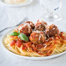 Spaghetti and Meatballs - Recipe photo by cooking classy