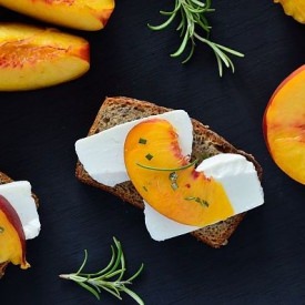 Goat Cheese and Nectarine Sandwich - Recipe photo by jo.