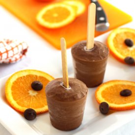 Chocolate Orange Fudge Pops - Recipe photo by meatified
