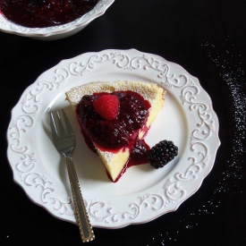 Goat Cheesecake with Berries - Recipe photo by simplyromanesco