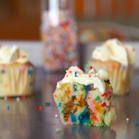 Mini Funfetti Cupcakes - Recipe photo by collegefoodgirl