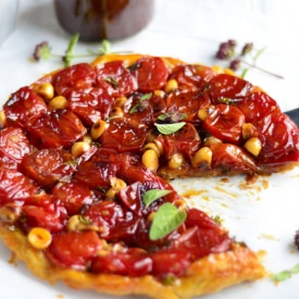 Cherry Tomato Tart Tatin - Recipe photo by Debjani