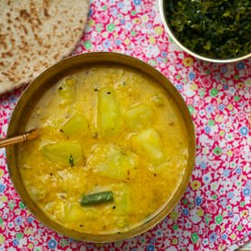 Marrow Dal with Fried Marrow Skin - Recipe photo by chilliandmint