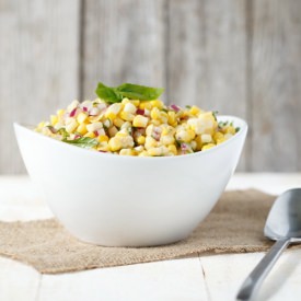 Simple Corn and Basil Salad - Recipe photo by sharedappetite
