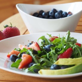 Arugula Salad with Berries - Recipe photo by collegefoodgirl