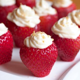 Cheesecake Stuffed Strawberries - Recipe photo by collegefoodgirl