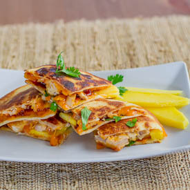 BBQ Chicken and Mango Quesadillas - Recipe photo by jocooks