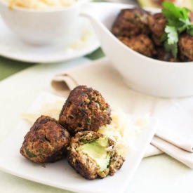 Avocado Stuffed Meatballs - Recipe photo by The Healthy Foodie