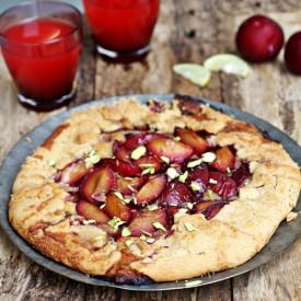 Wholewheat Plum Frangipane Galette - Recipe photo by vindee