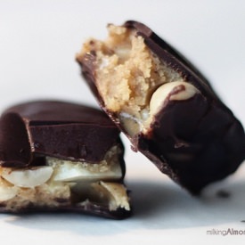 Vegan Snickers - Recipe photo by milkingalmonds