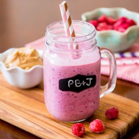 Peanut Butter & Jelly Smoothie - Recipe photo by sallysbakingaddiction