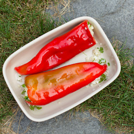 Stuffed Sweet Pepper with Feta - Recipe photo by The Yummyblogsisters