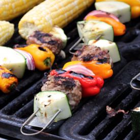 Grilled Meatballs - Recipe photo by FoodFanatical