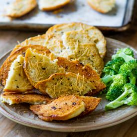 Baked Garlic Herb Bagel Chips - Recipe photo by BestRecipeBox