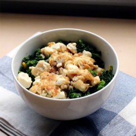 Pan-fried Tofu and Kale Bowl - Recipe photo by pancakeprincess
