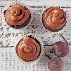 Beetroot Chocolate Cupcakes - Recipe photo by veggie desserts