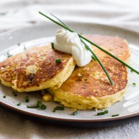 Savory Cornbread Pancakes - Recipe photo by edibleASH