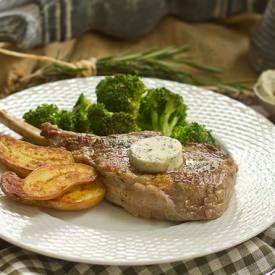 Veal Chops with Rosemary Butter - Recipe photo by thatskinnychickcanbake