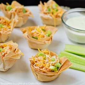 Creamy Buffalo Chicken Cups - Recipe photo by craftymom