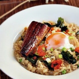 Japanese-style Risotto with Eel - Recipe photo by ToFoodwithLove