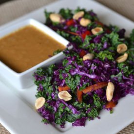 Kale Salad & Spicy Peanut Dressing - Recipe photo by supperforasteal