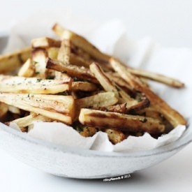 Parsnip Fries - Recipe photo by milkingalmonds