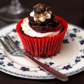 Vegan Black Forest Gateaux Cupcake - Recipe photo by Sunday Baking