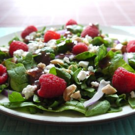 Raspberry and Spinach Salad - Recipe photo by Cravingcobbler