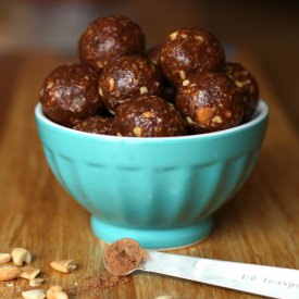 PB Cup No-Bake Snack Bite - Recipe photo by Two Healthy Kitchens