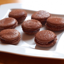 Chocolate Raspberry Macarons - Recipe photo by collegefoodgirl