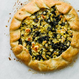 Savory Kale, Corn & Feta Galette - Recipe photo by White On Rice Couple