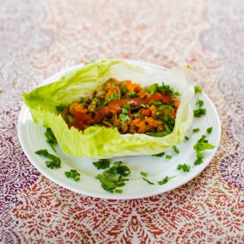 Five-Spice Turkey Lettuce Wraps - Recipe photo by Cooking Madly