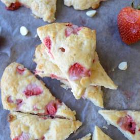 White Chocolate Strawberry Scones - Recipe photo by thefirstyearblog