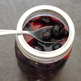 Pickled Blueberry Tartines - Recipe photo by HomeSkillet